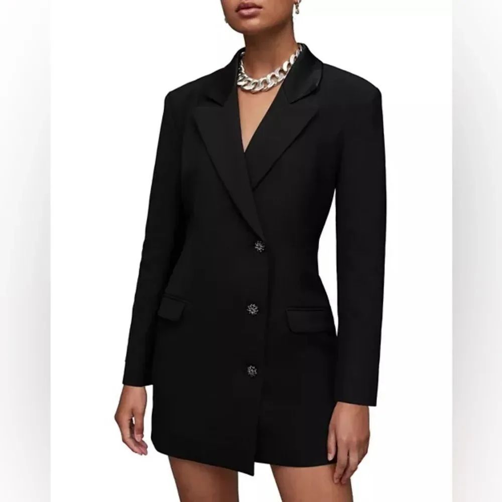 ALL SAINTS Erykah Blazer Dress Black Size 2